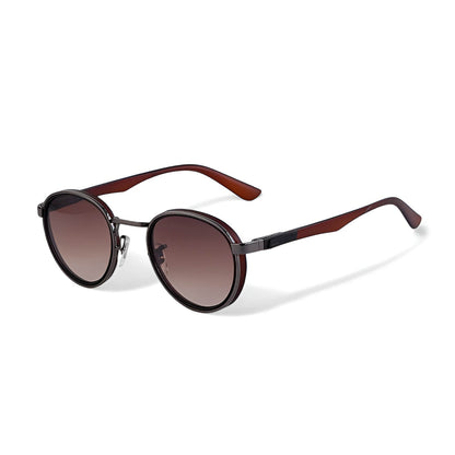 Round Mirrored Sunglasses for Men – Glare-Reducing & Adjustable Fit