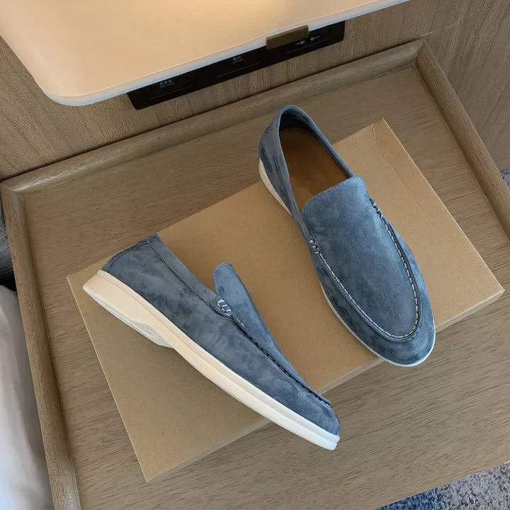 Men's Slip-on Loafers – Relaxed Fit – Leather Feel – Classic Indoor Slip-On