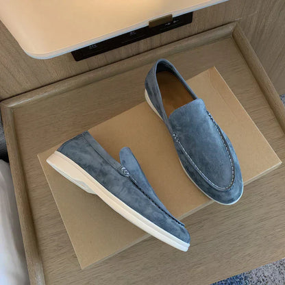 Men's Slip-on Loafers – Relaxed Fit – Leather Feel – Classic Indoor Slip-On