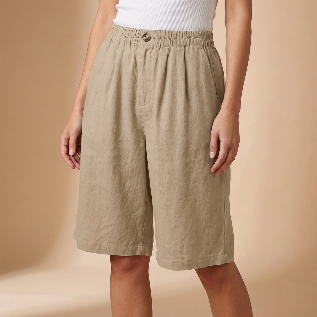 Knee-Length Shorts for Women – Breathable Comfort & Pockets