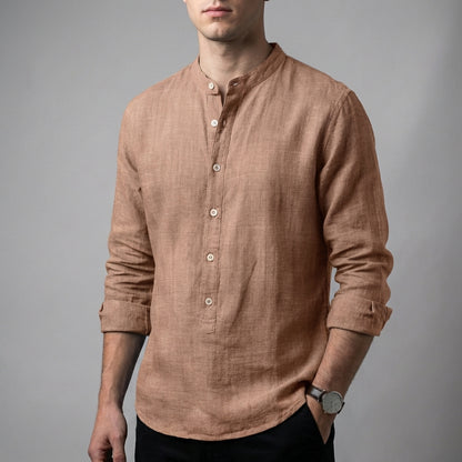 Long Sleeve Henley Shirt for Men – Breathable All-Day Comfort