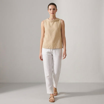 Roll Collar Sleeveless Top for Women – Breathable Everyday Comfort