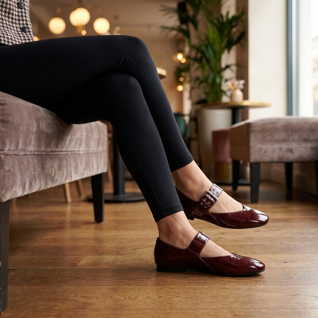 Square Toe Leopard Mary Jane Flats for Women – Everyday Style & Comfort