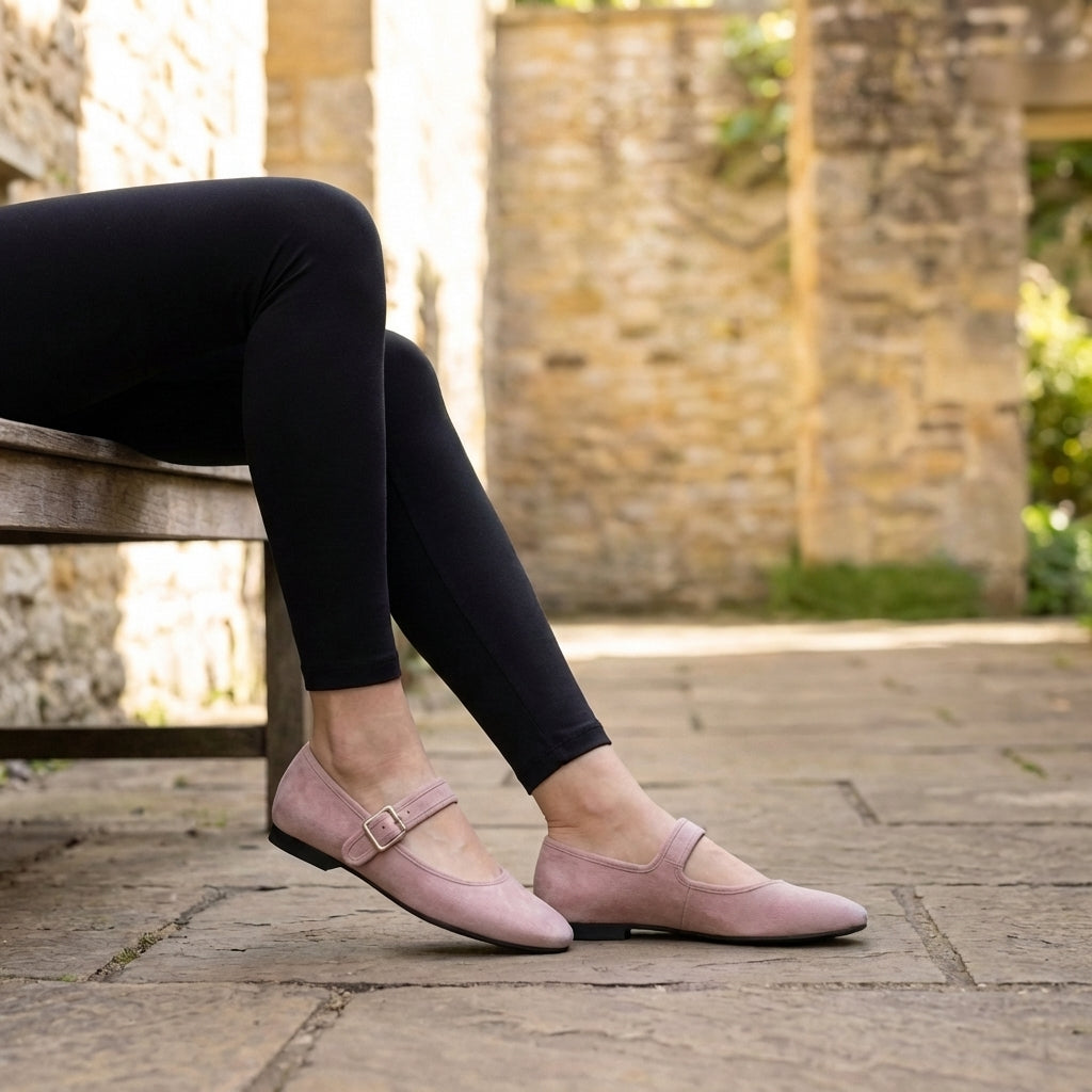Buckle Strap Closed-Toe Mary Jane Flats for Women – Everyday Style & Comfort