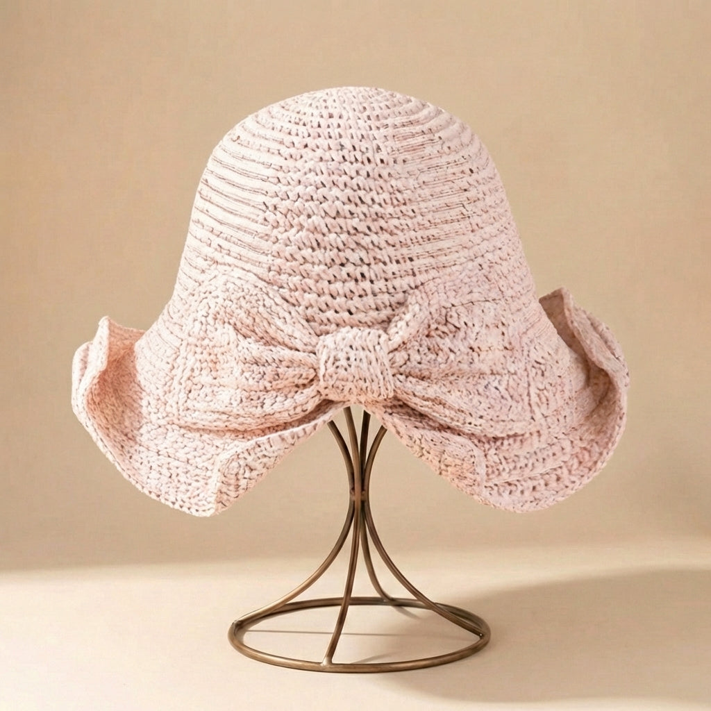 Woven Straw Bucket Hat with Soft Brim – Lightweight & Effortless Style