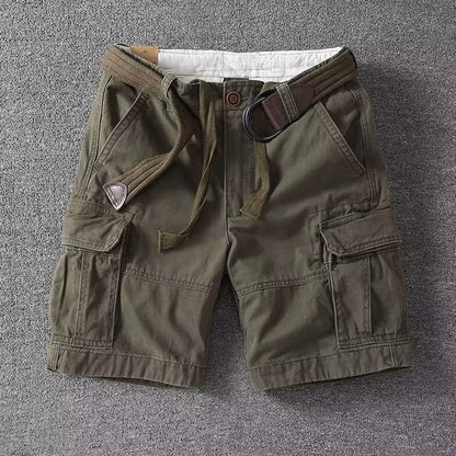 Belted Relaxed Fit Cargo Shorts for Men – Everyday Comfort & Utility
