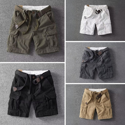 Belted Relaxed Fit Cargo Shorts for Men – Everyday Comfort & Utility