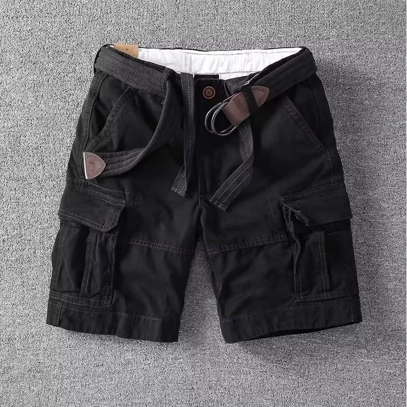 Belted Relaxed Fit Cargo Shorts for Men – Everyday Comfort & Utility