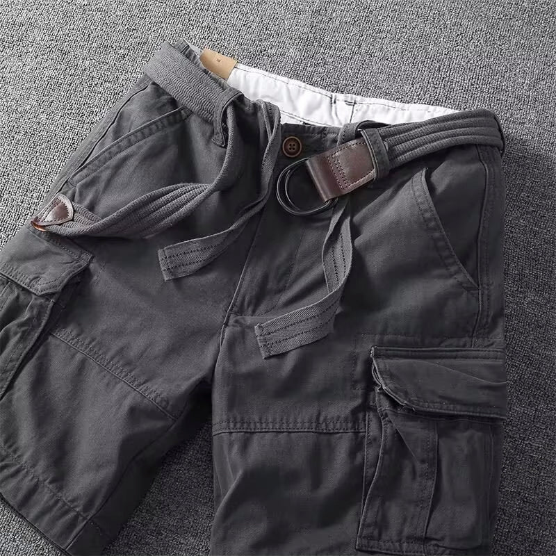 Belted Relaxed Fit Cargo Shorts for Men – Everyday Comfort & Utility