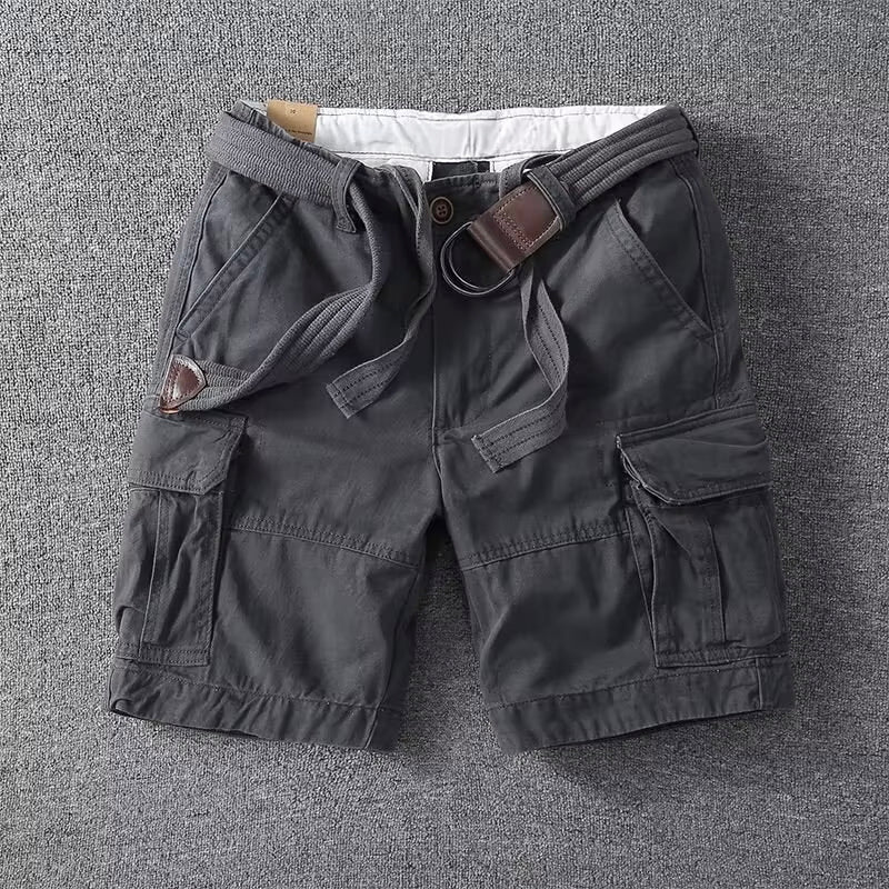 Belted Relaxed Fit Cargo Shorts for Men – Everyday Comfort & Utility