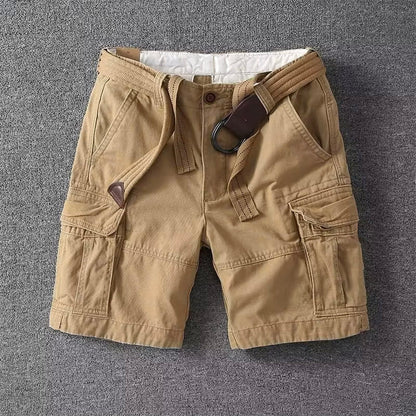 Belted Relaxed Fit Cargo Shorts for Men – Everyday Comfort & Utility