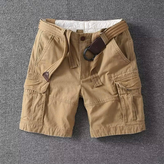 Belted Relaxed Fit Cargo Shorts for Men – Everyday Comfort & Utility