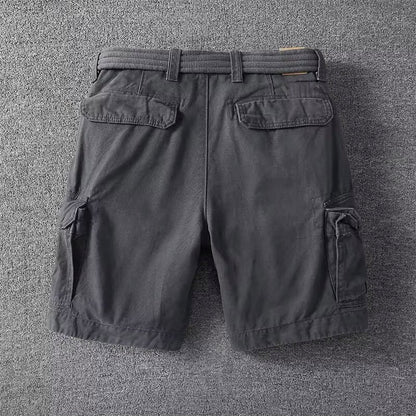 Belted Relaxed Fit Cargo Shorts for Men – Everyday Comfort & Utility
