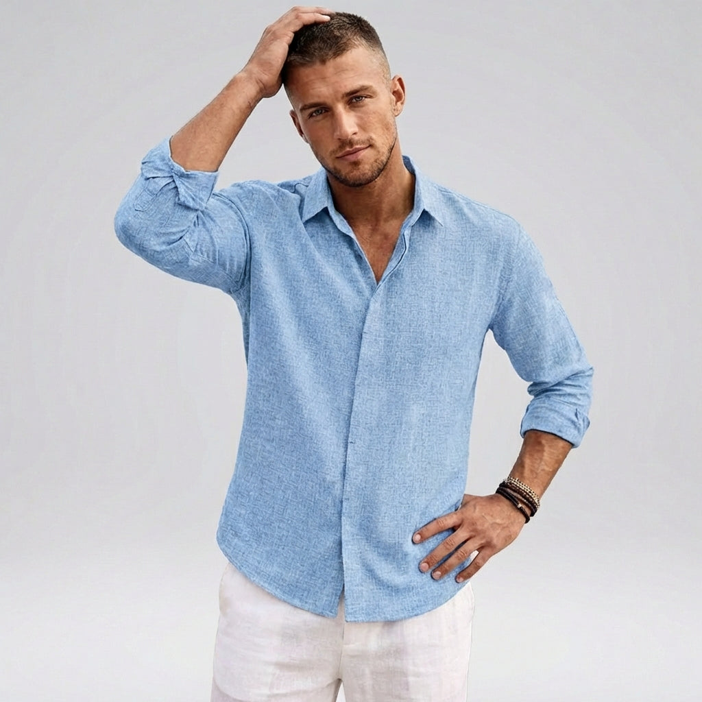 Relaxed Fit Button-Up Shirt for Men – Comfortable Casual Style