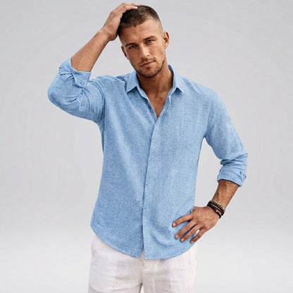 Relaxed Fit Button-Up Shirt for Men – Comfortable Casual Style