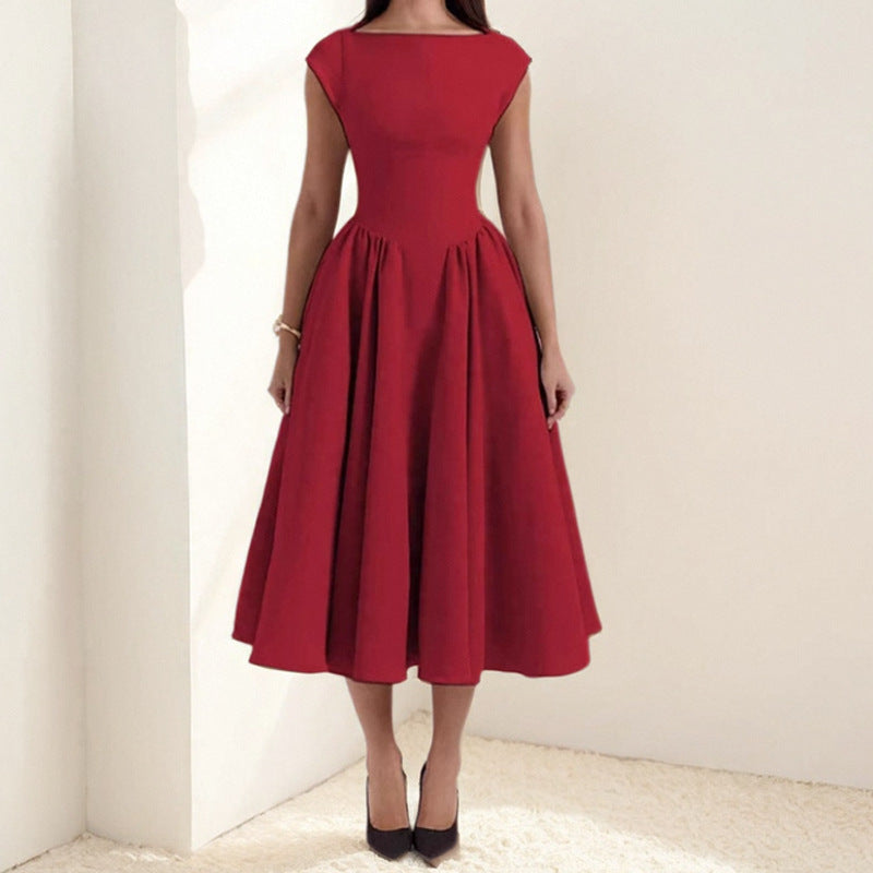Dress for Women – Sleeveless – A-line – Cut Waist – Modern Back Detail