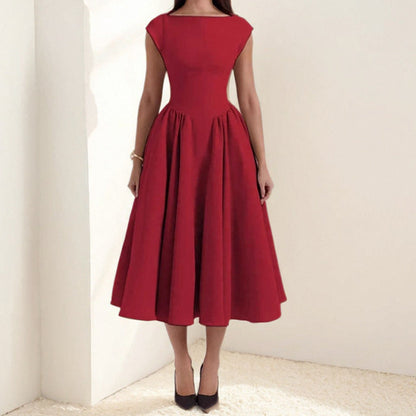 Dress for Women – Sleeveless – A-line – Cut Waist – Modern Back Detail