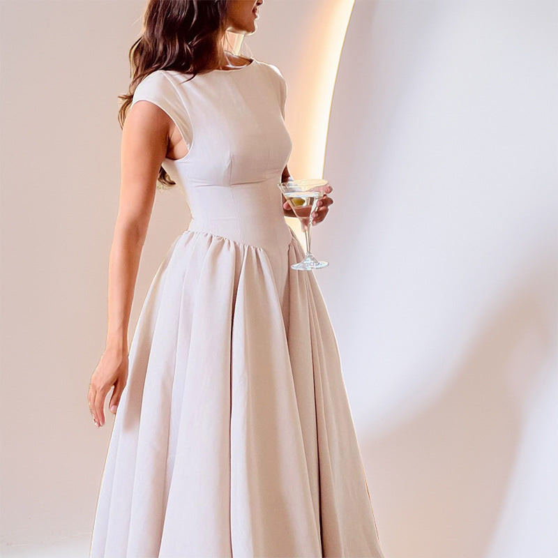Dress for Women – Sleeveless – A-line – Cut Waist – Modern Back Detail