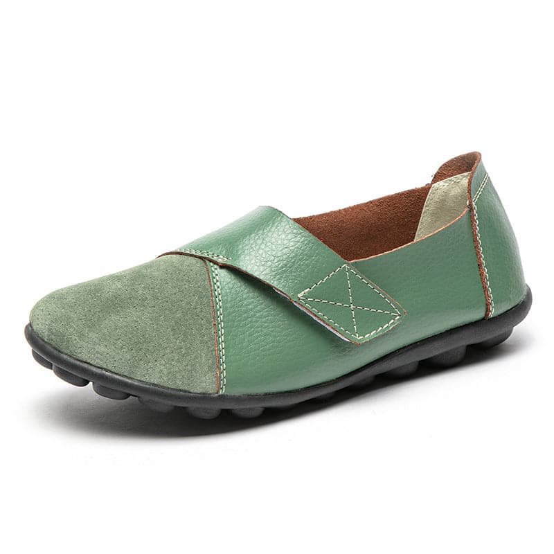 Women's Ballet Flats - Slip-On - Adjustable Strap - Comfortable with Non-Slip Sole