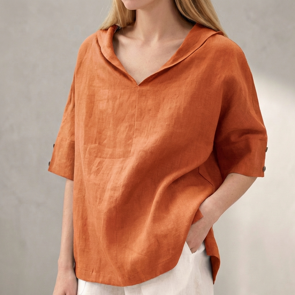 Revere Collar Blouse for Women – Breathable Everyday Comfort