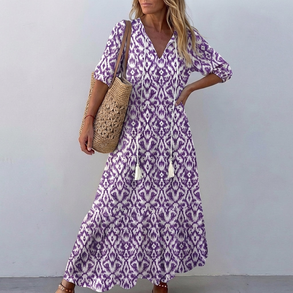 V-Neck Maxi Dress for Women – Relaxed Summer Style