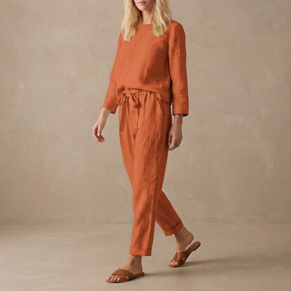 Relaxed Blouse & Pants Set for Women – Breathable All-Day Comfort