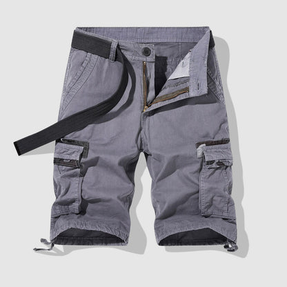 Belted Camouflage-Accent Cargo Shorts for Men – Ample Storage & Comfort