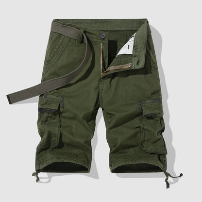 Belted Camouflage-Accent Cargo Shorts for Men – Ample Storage & Comfort