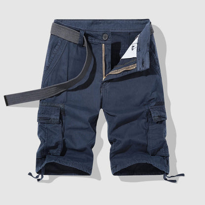 Belted Camouflage-Accent Cargo Shorts for Men – Ample Storage & Comfort