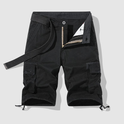 Belted Camouflage-Accent Cargo Shorts for Men – Ample Storage & Comfort