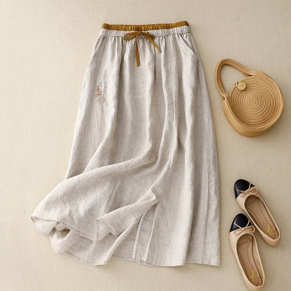 A-Line Midi Skirt for Women – Breathable Comfort & Style
