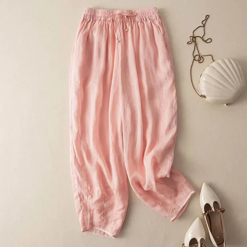 Drawstring Cropped Pants for Women – Breathable & Easy Fit