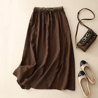 A-Line Midi Skirt for Women – Breathable Comfort & Style