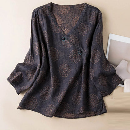 V-Neck Blouse for Women – Breathable Everyday Comfort