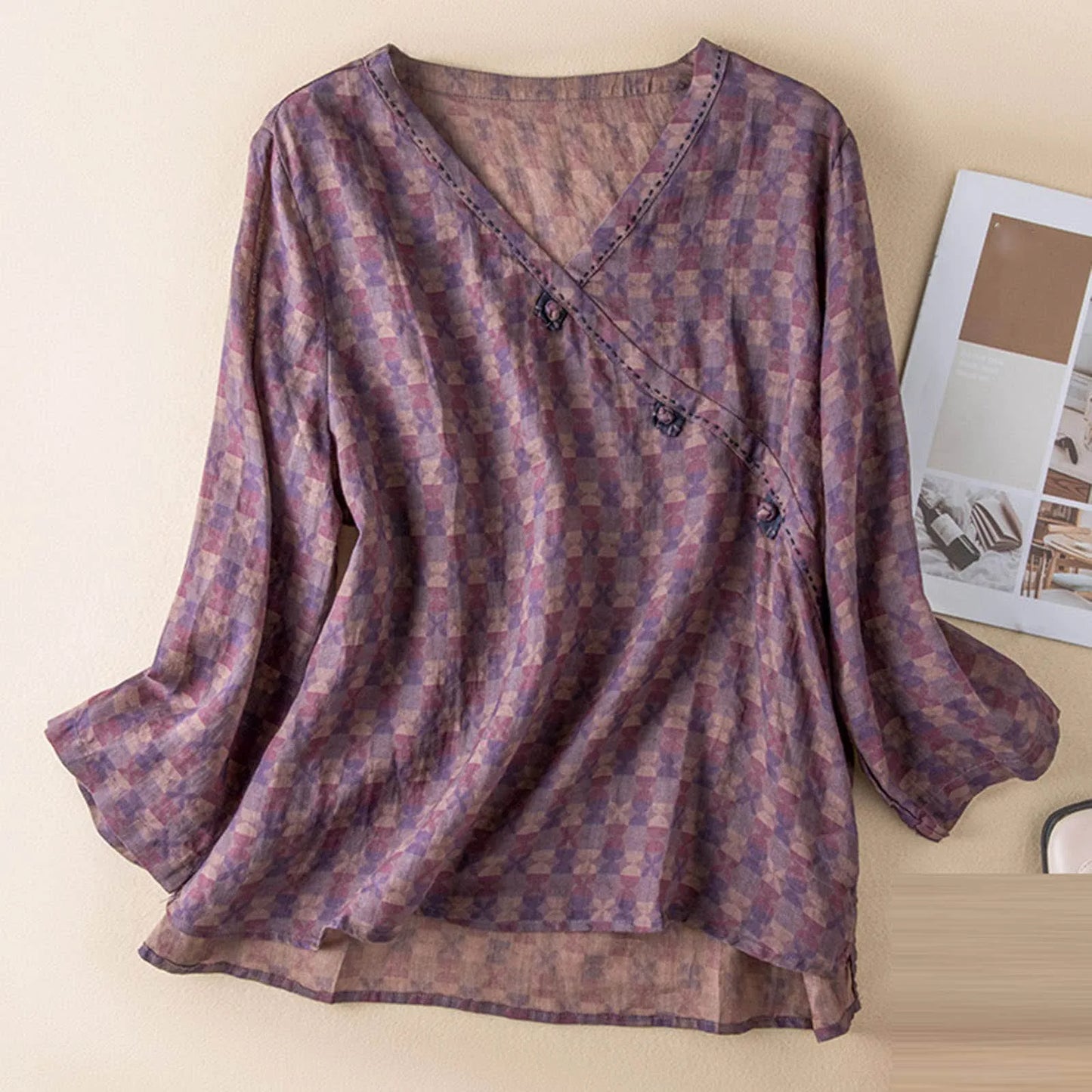 V-Neck Blouse for Women – Breathable Everyday Comfort