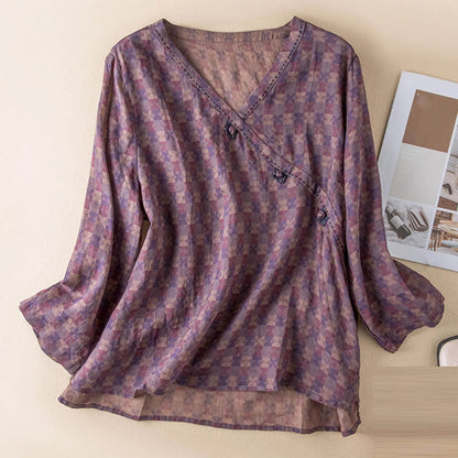 V-Neck Blouse for Women – Breathable Everyday Comfort