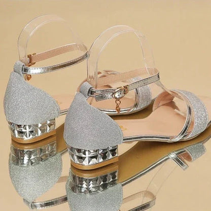 Women's Sandals – Open Toe – Supportive Fit – Block Heel – Elegant Ankle Strap