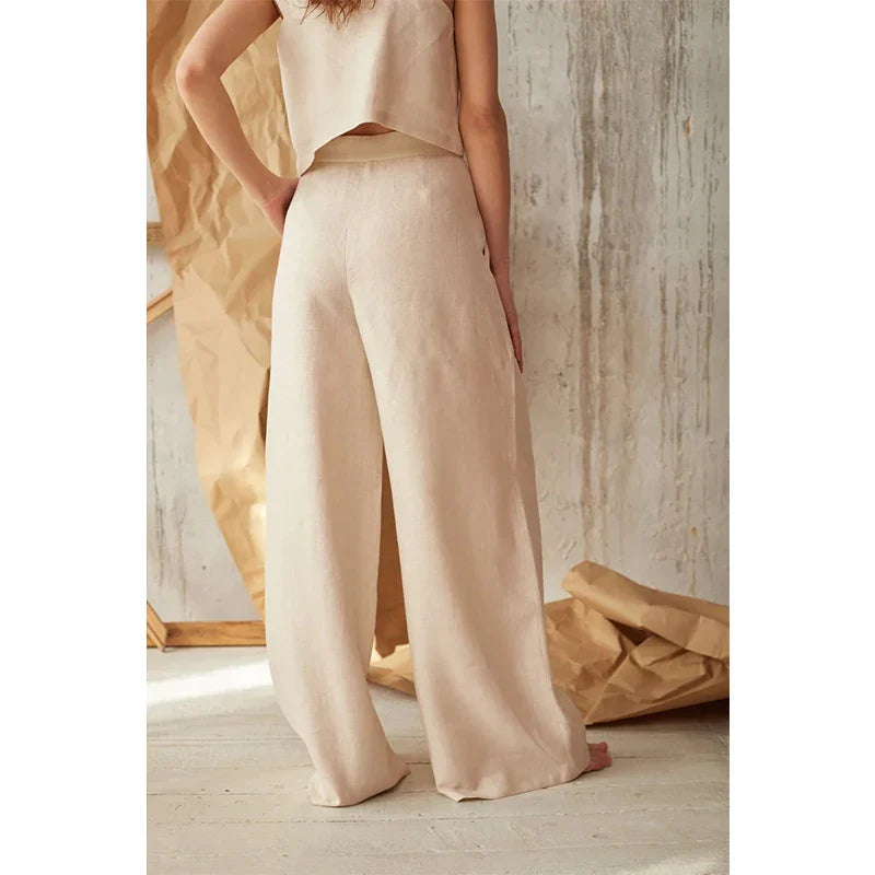 High-Waisted Wide-Leg Pants for Women – Breathable & Flattering Fit
