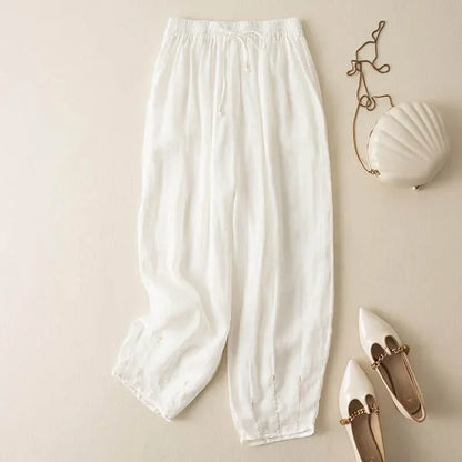 Drawstring Cropped Pants for Women – Breathable & Easy Fit