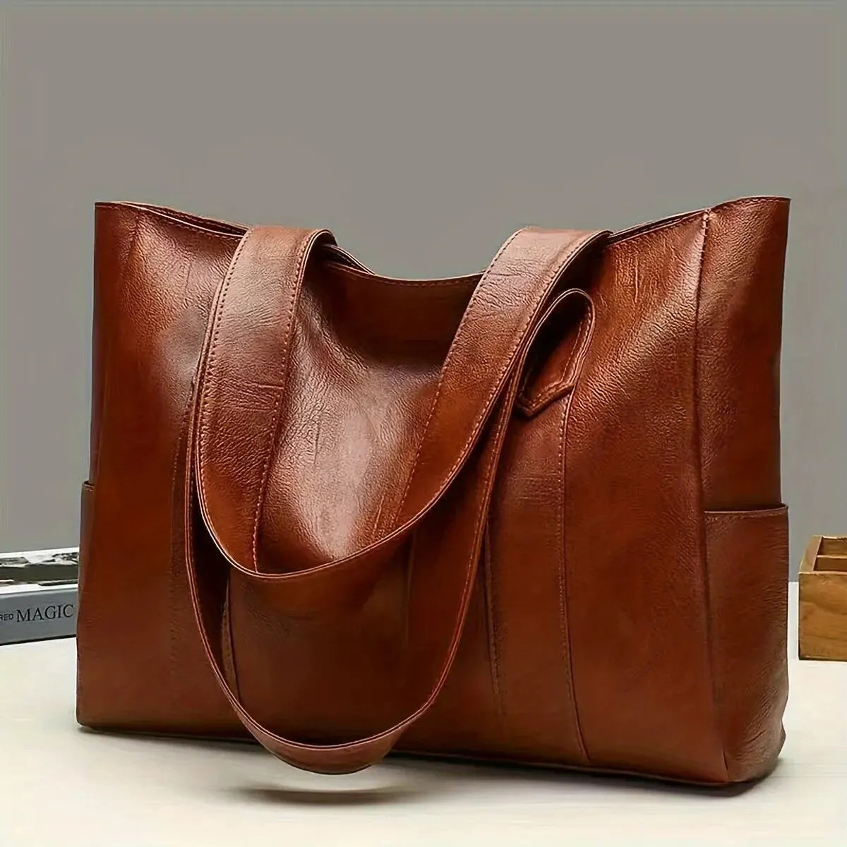 Vintage Large Capacity Tote Bag For Daily Use