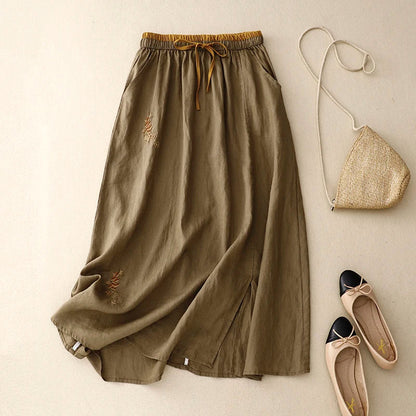 A-Line Midi Skirt for Women – Breathable Comfort & Style