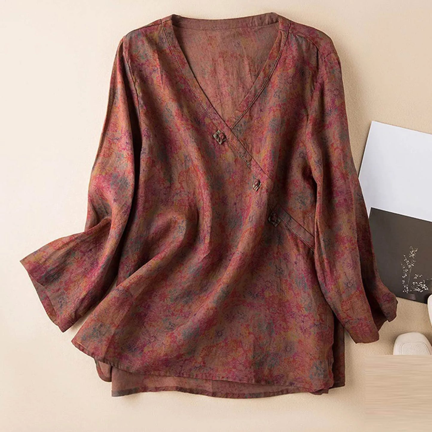 V-Neck Blouse for Women – Breathable Everyday Comfort