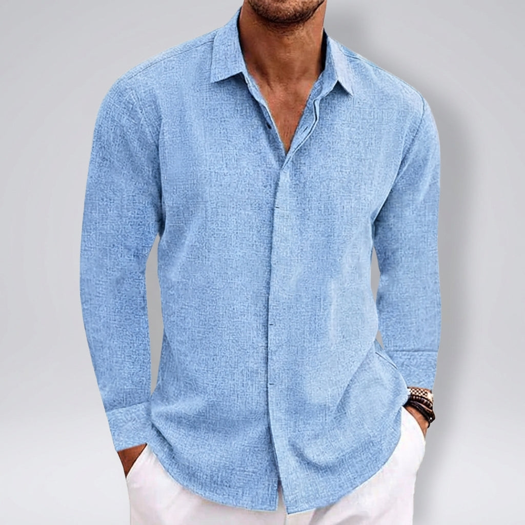 Relaxed Fit Button-Up Shirt for Men – Comfortable Casual Style
