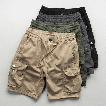 Relaxed Fit Knee-Length Cargo Shorts for Men – Adjustable Fit & Utility