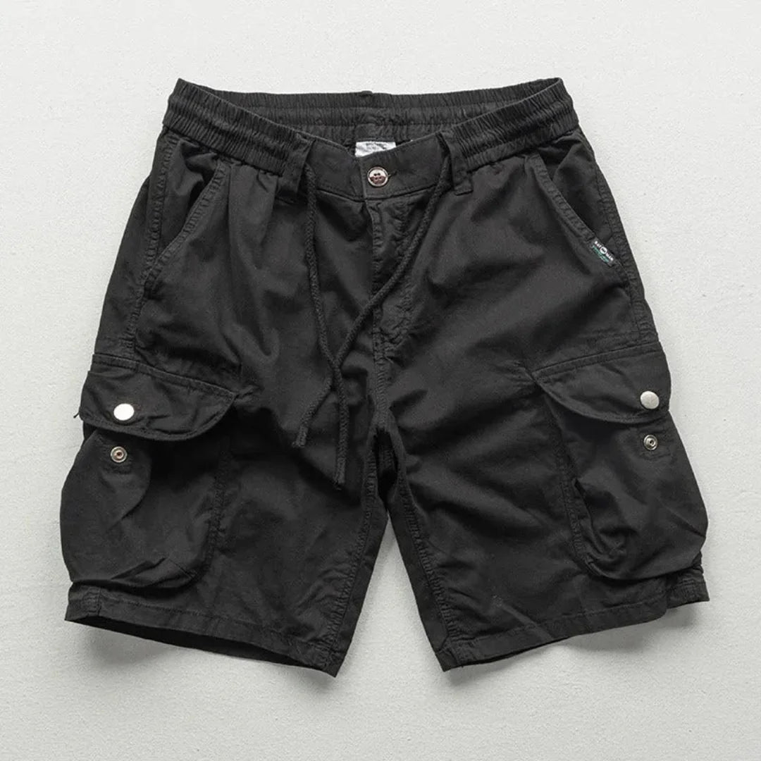 Relaxed Fit Knee-Length Cargo Shorts for Men – Adjustable Fit & Utility