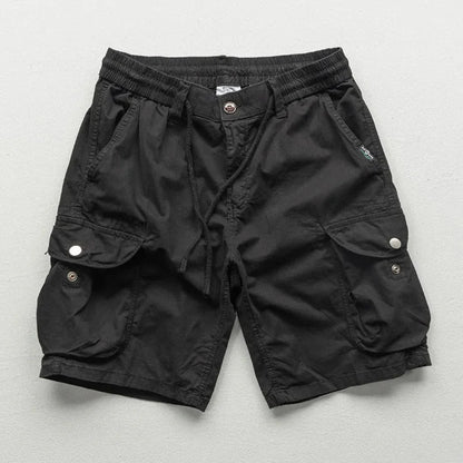 Relaxed Fit Knee-Length Cargo Shorts for Men – Adjustable Fit & Utility