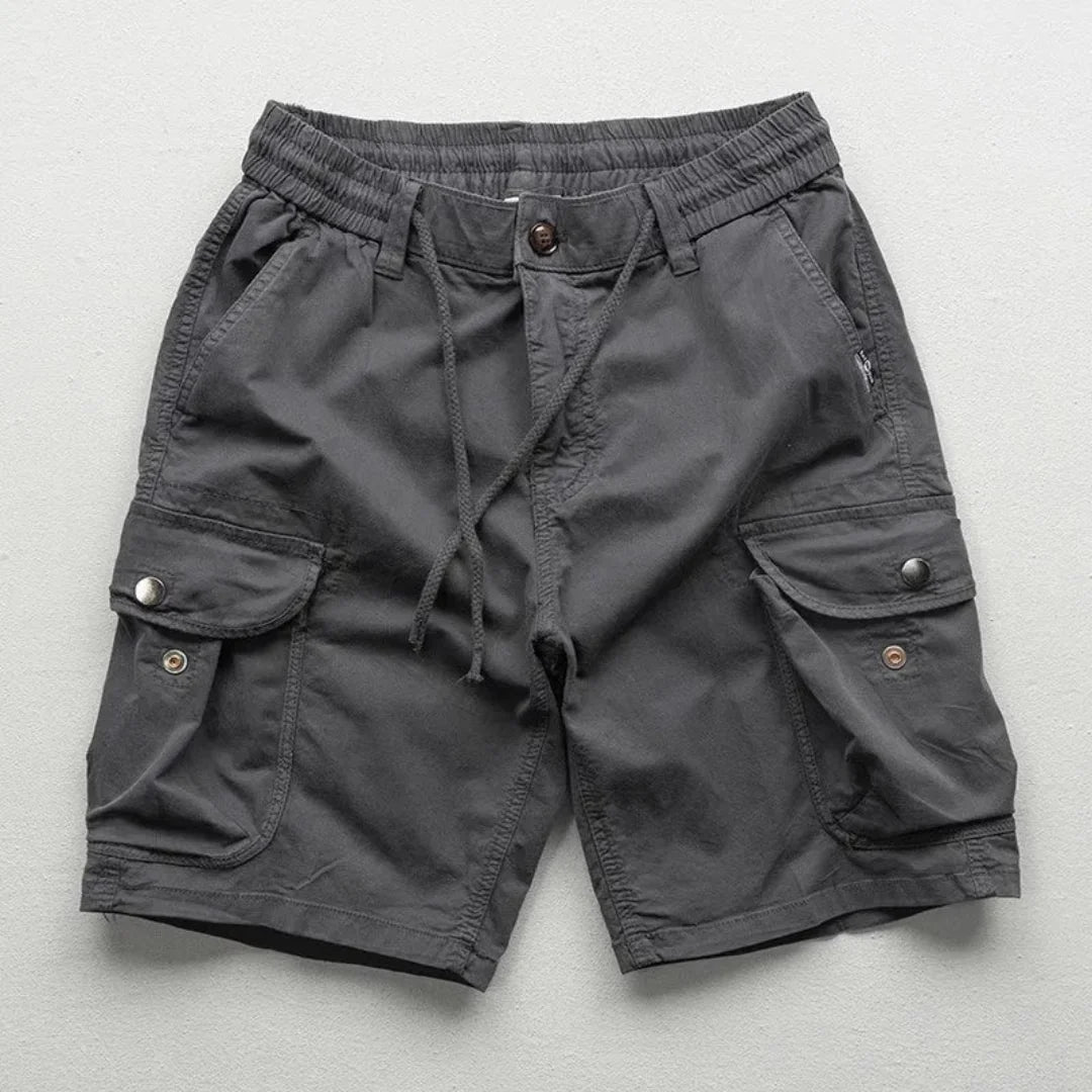 Relaxed Fit Knee-Length Cargo Shorts for Men – Adjustable Fit & Utility