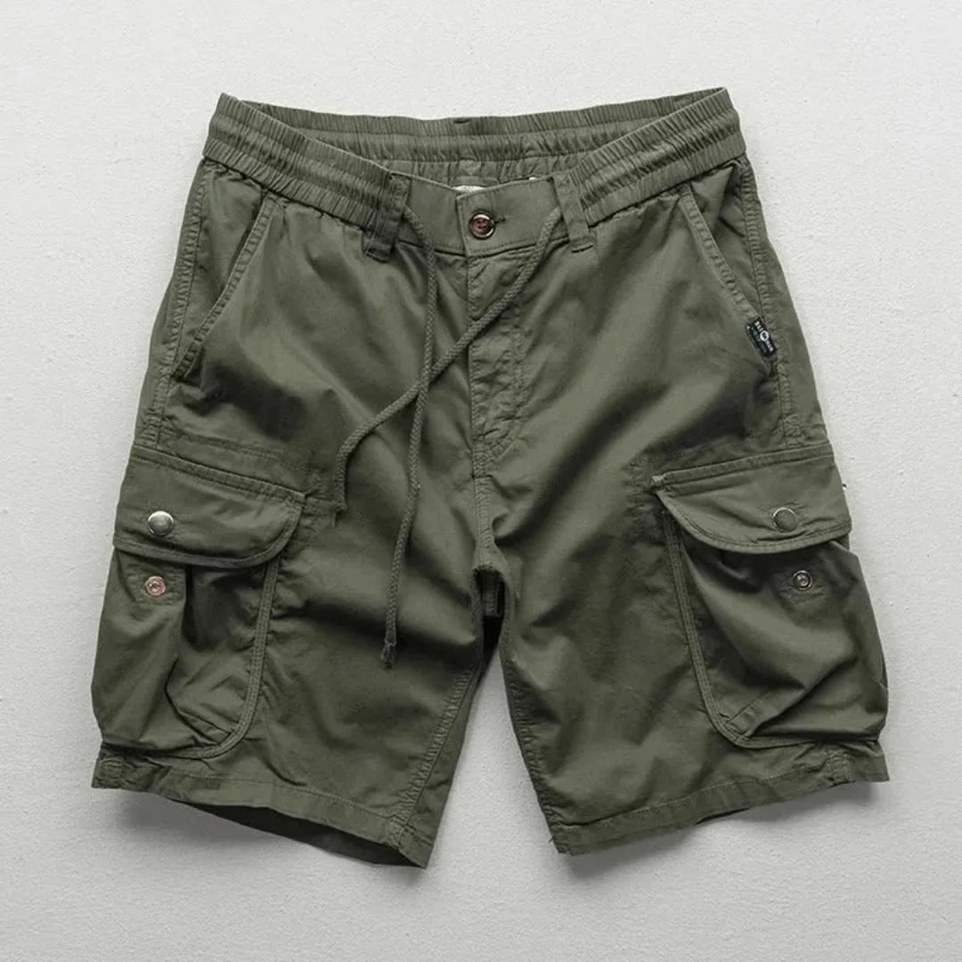Relaxed Fit Knee-Length Cargo Shorts for Men – Adjustable Fit & Utility