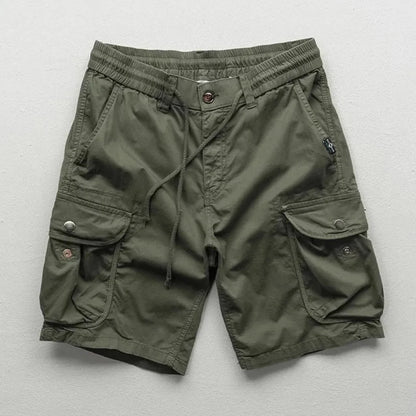 Relaxed Fit Knee-Length Cargo Shorts for Men – Adjustable Fit & Utility