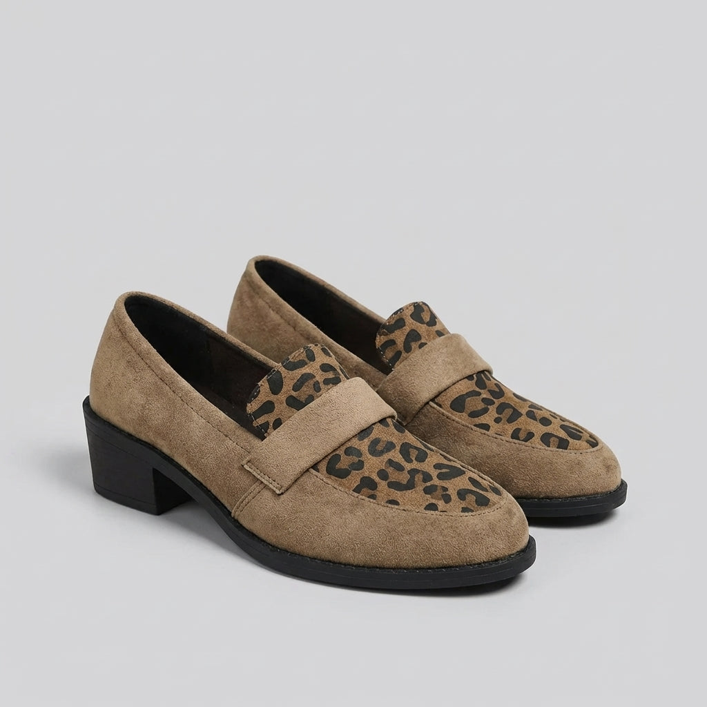 Leopard Print Slip-On Loafers for Women – Orthopedic Comfort & Support